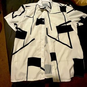 SHEIN silk button down